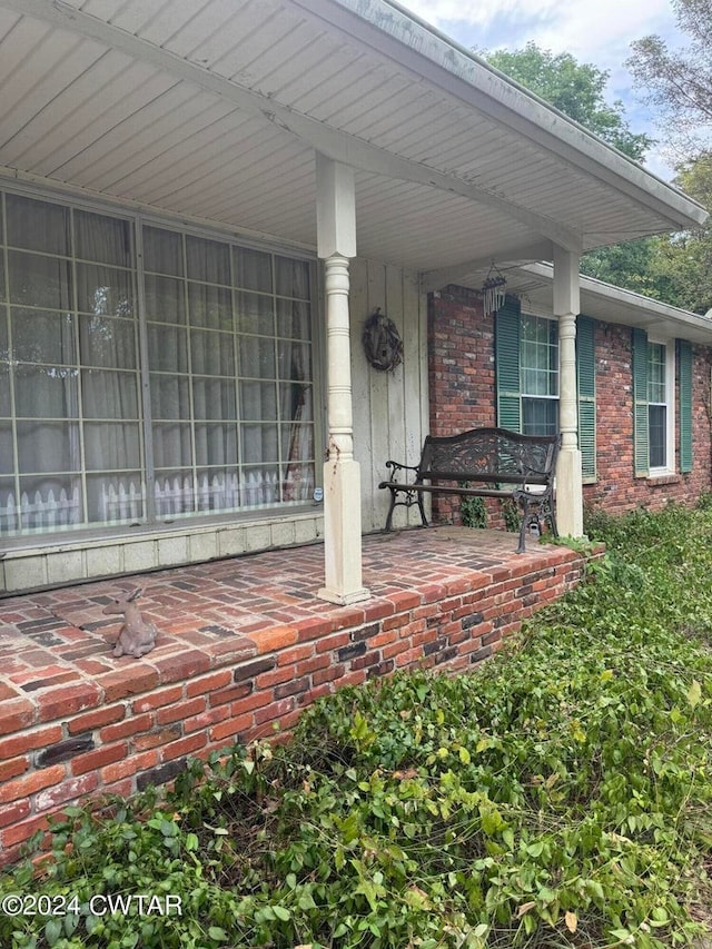 view of patio / terrace with a porch