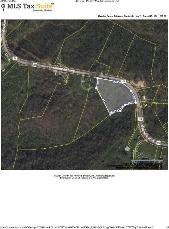 0 Cookeville Hwy, Buffalo Valley TN, 38548 land for sale