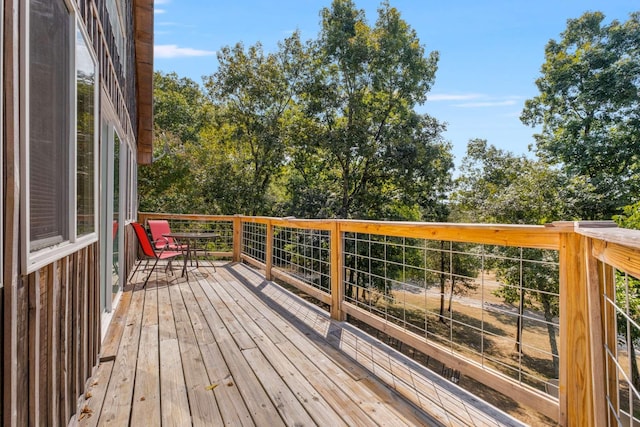 view of wooden terrace