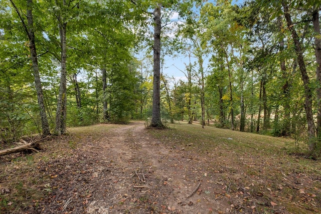 view of landscape with a view of trees