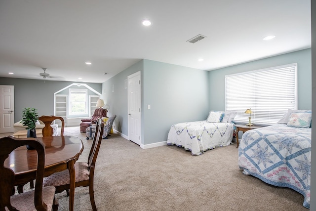 bedroom featuring carpet