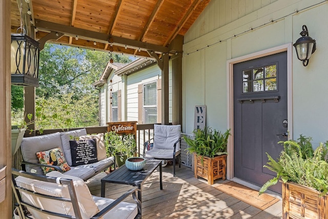 view of wooden deck