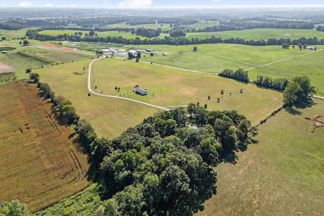 aerial view with a rural view