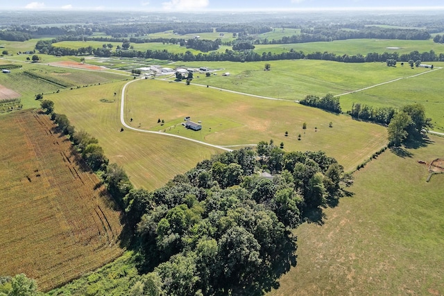 aerial view with a rural view