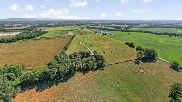 bird's eye view featuring a rural view