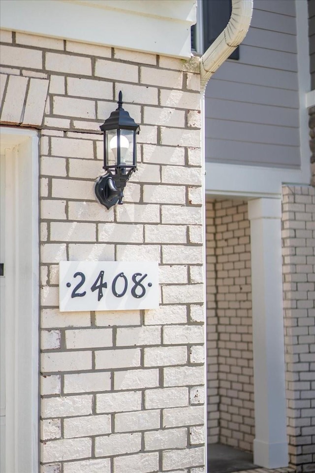 exterior details with brick siding