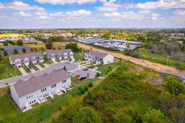 drone / aerial view with a residential view