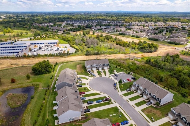 aerial view with a residential view