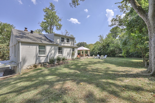 view of yard featuring a gazebo