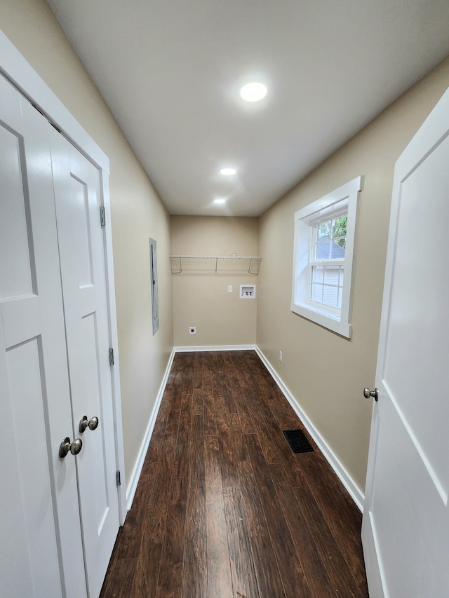 hallway featuring hardwood / wood-style flooring