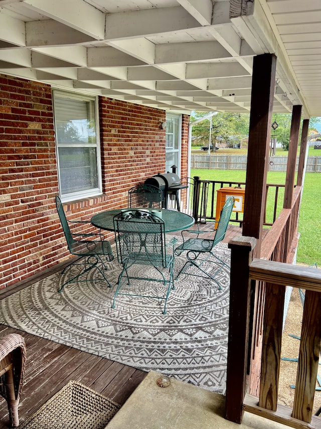 view of wooden deck