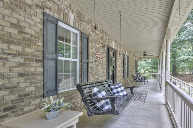 view of patio / terrace with a porch