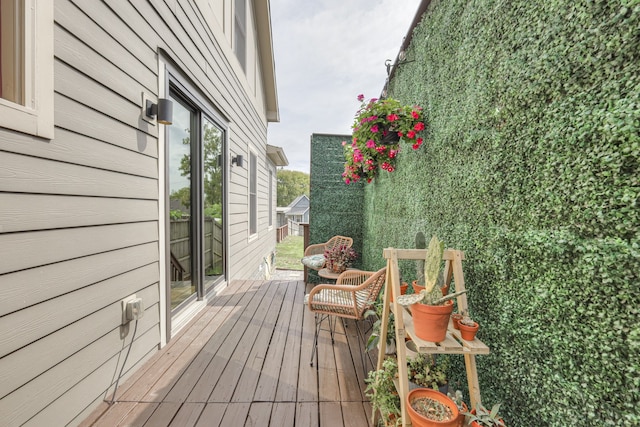 view of wooden terrace