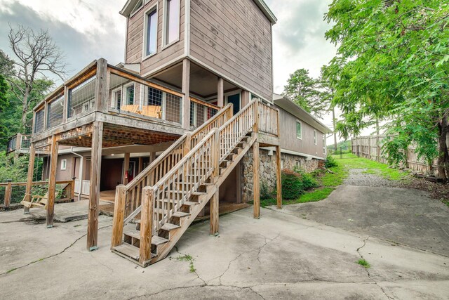 rear view of house with a patio area