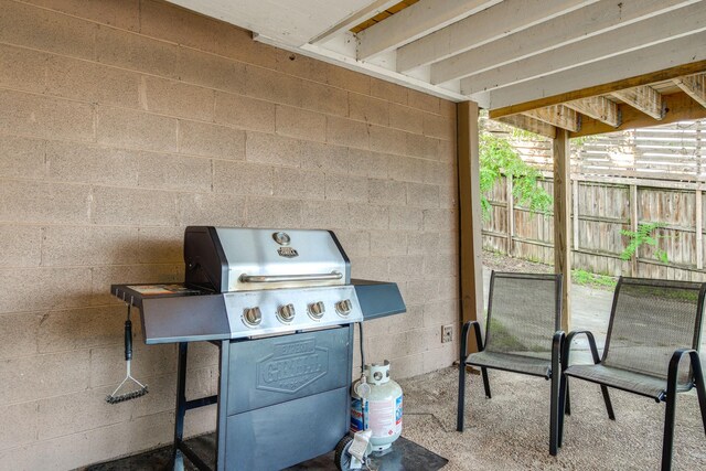 view of patio / terrace featuring area for grilling