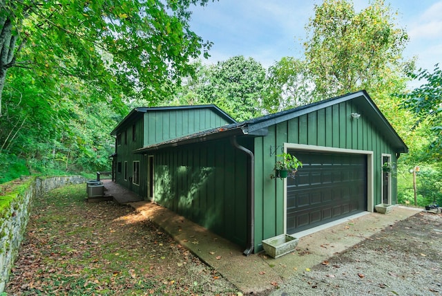 garage with central AC