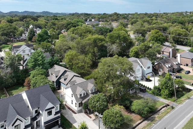 drone / aerial view with a residential view