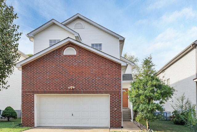 view of property featuring a garage