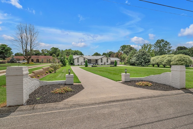 exterior space with a front lawn