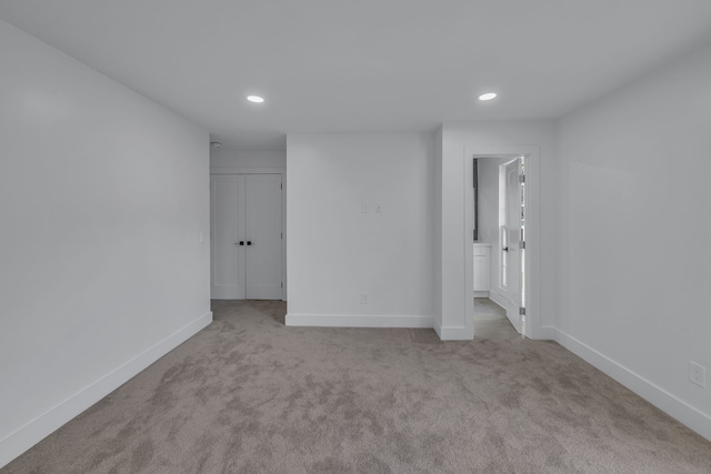 interior space with light colored carpet