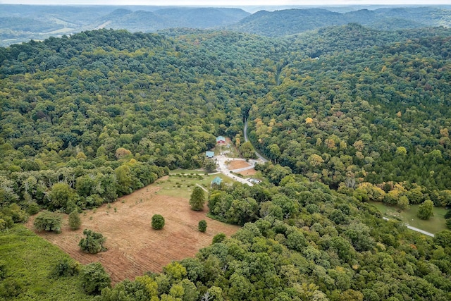 4818 Ensor Hollow Rd, Buffalo Valley, TN 38548 - bird's eye view featuring a view of trees and a mountain view