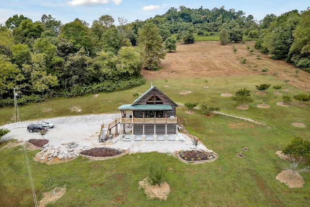 aerial view featuring a rural view