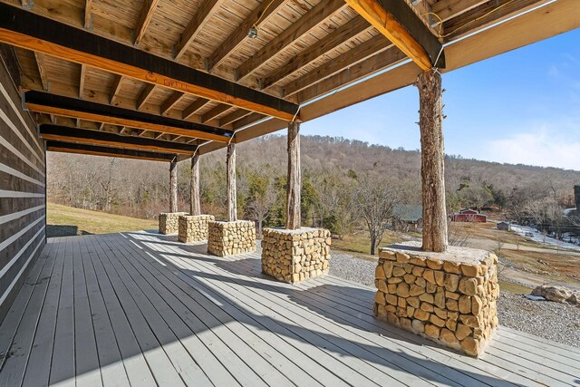 4818 Ensor Hollow Rd, Buffalo Valley, TN 38548 - deck with a view of trees