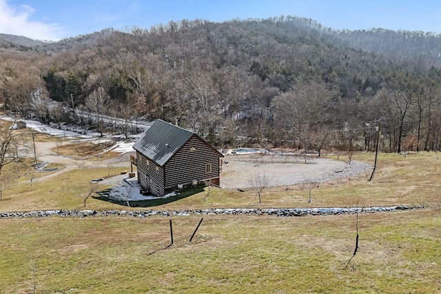 4818 Ensor Hollow Rd, Buffalo Valley, TN 38548 - drone / aerial view featuring a mountain view, a view of trees, and a rural view