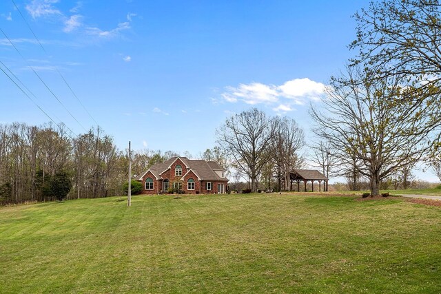 view of yard featuring a gazebo