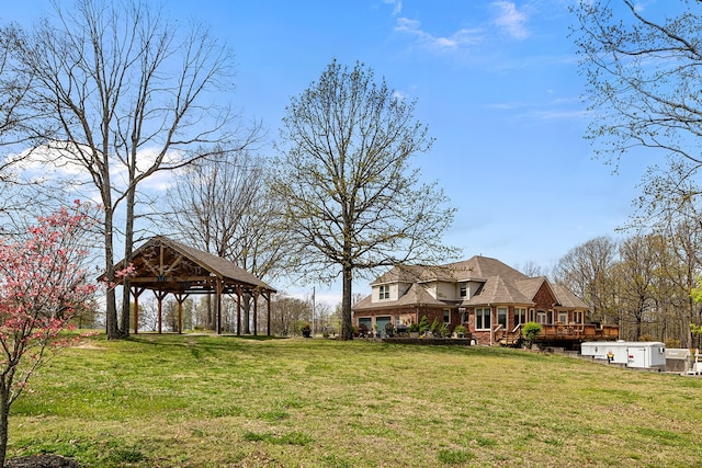 view of yard featuring a gazebo