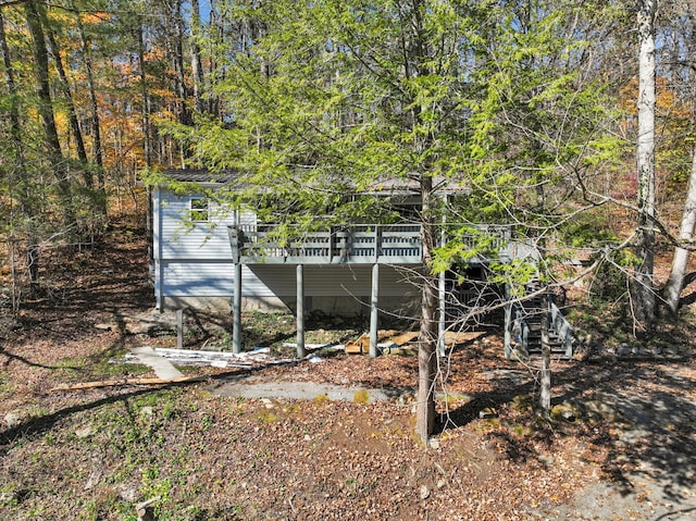 exterior space with a wooden deck