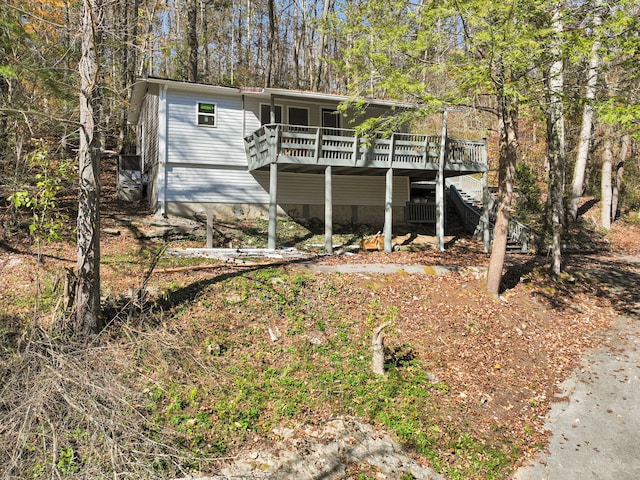 exterior space with a wooden deck