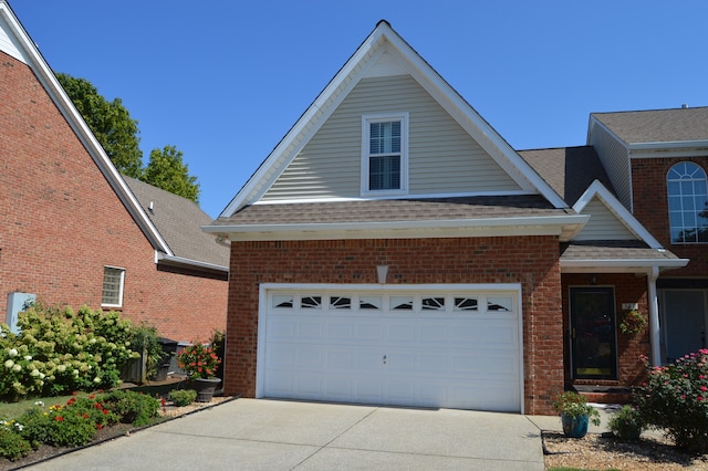 view of front of home featuring a garage