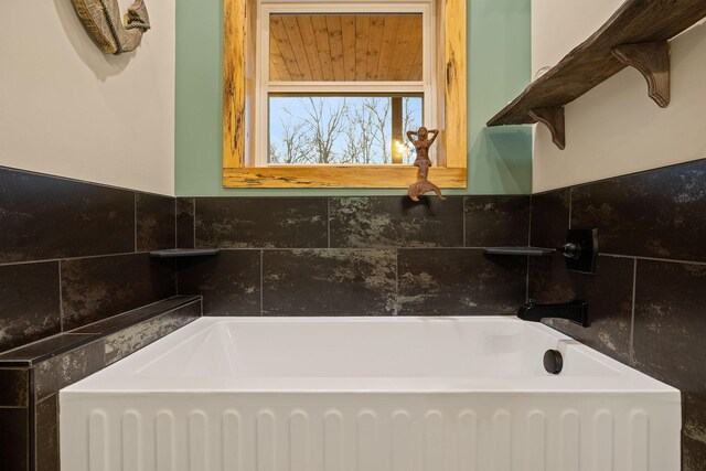 bathroom featuring a bathing tub