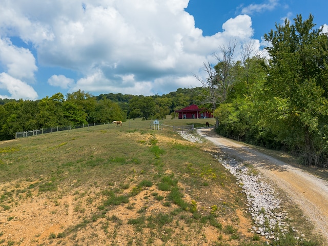 exterior space featuring a rural view