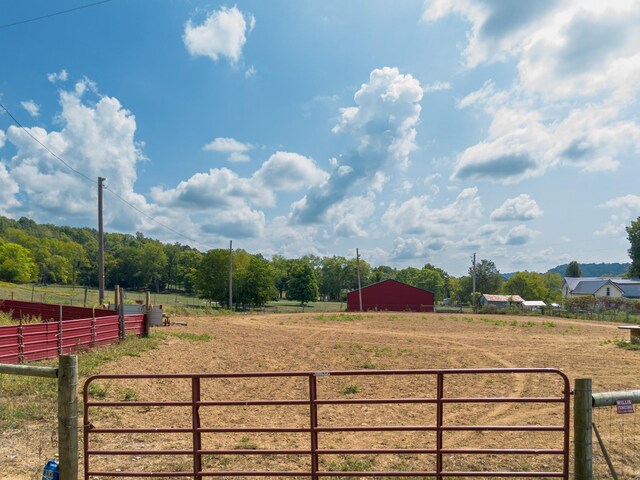 view of yard featuring a rural view