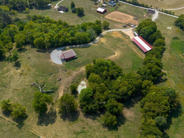 drone / aerial view featuring a rural view