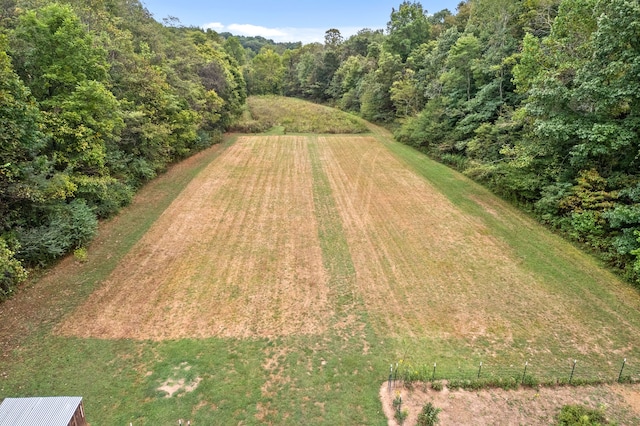 drone / aerial view with a rural view