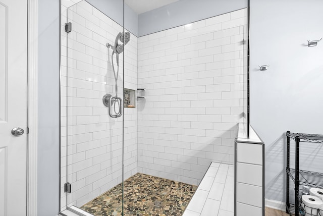 bathroom with walk in shower