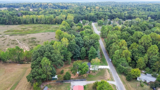 bird's eye view featuring a rural view