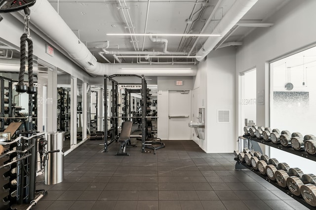 view of workout area