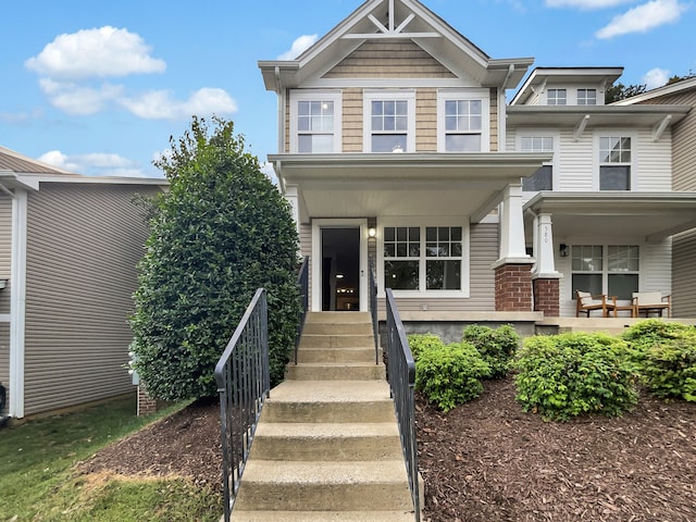 view of front of house featuring covered porch