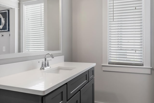 bathroom with vanity