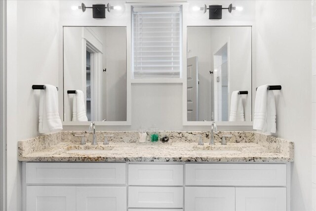 1227 Mcgavock Pike, Nashville, TN 37216 - bathroom with double vanity and a shower