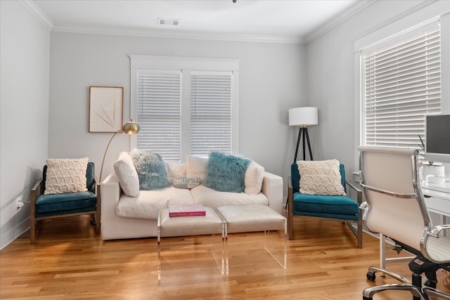 1227 Mcgavock Pike, Nashville, TN 37216 - sitting room featuring ornamental molding, light wood-type flooring, and baseboards