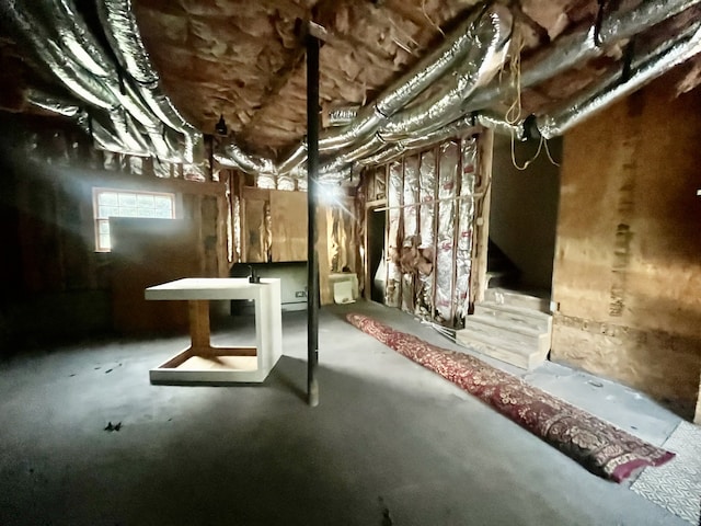 view of basement