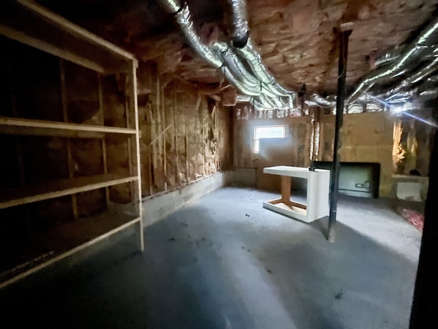 view of basement