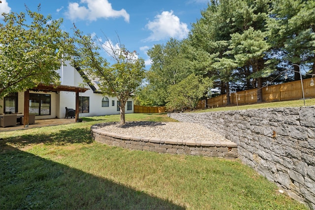 view of yard featuring a patio area