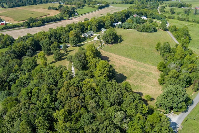 bird's eye view featuring a rural view