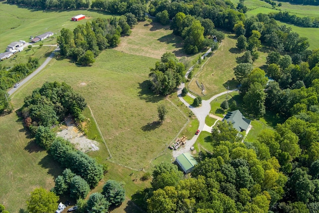 bird's eye view with a rural view